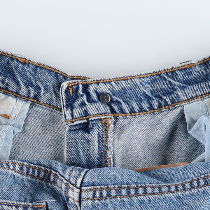 1990'S Levi's 565-1714 Wide Leg Denim Shorts, Made in USA, Men's Size W34 (approx.), Vintage. cotton blue type Vintage Second Hand