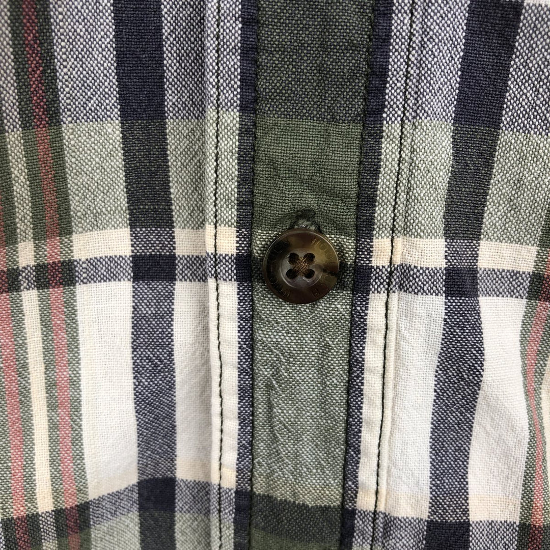 2000'S Woolrich Short-Sleeve Cotton Check Shirt, Men's Size XL (approx.) unclear ivory Vintage Second Hand