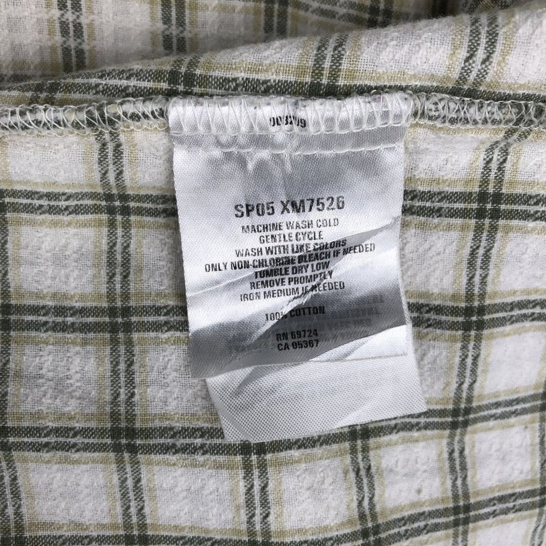 2000'S Columbia Short Sleeve Cotton Check Box Shirt, Men's XL cotton white type Vintage Second Hand