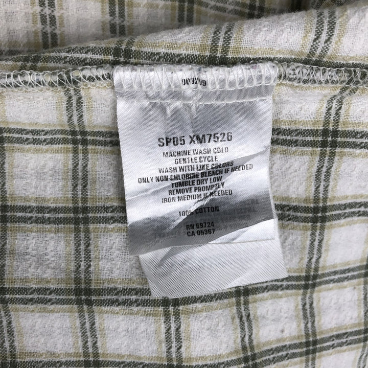 2000'S Columbia Short Sleeve Cotton Check Box Shirt, Men's XL cotton white type Vintage Second Hand