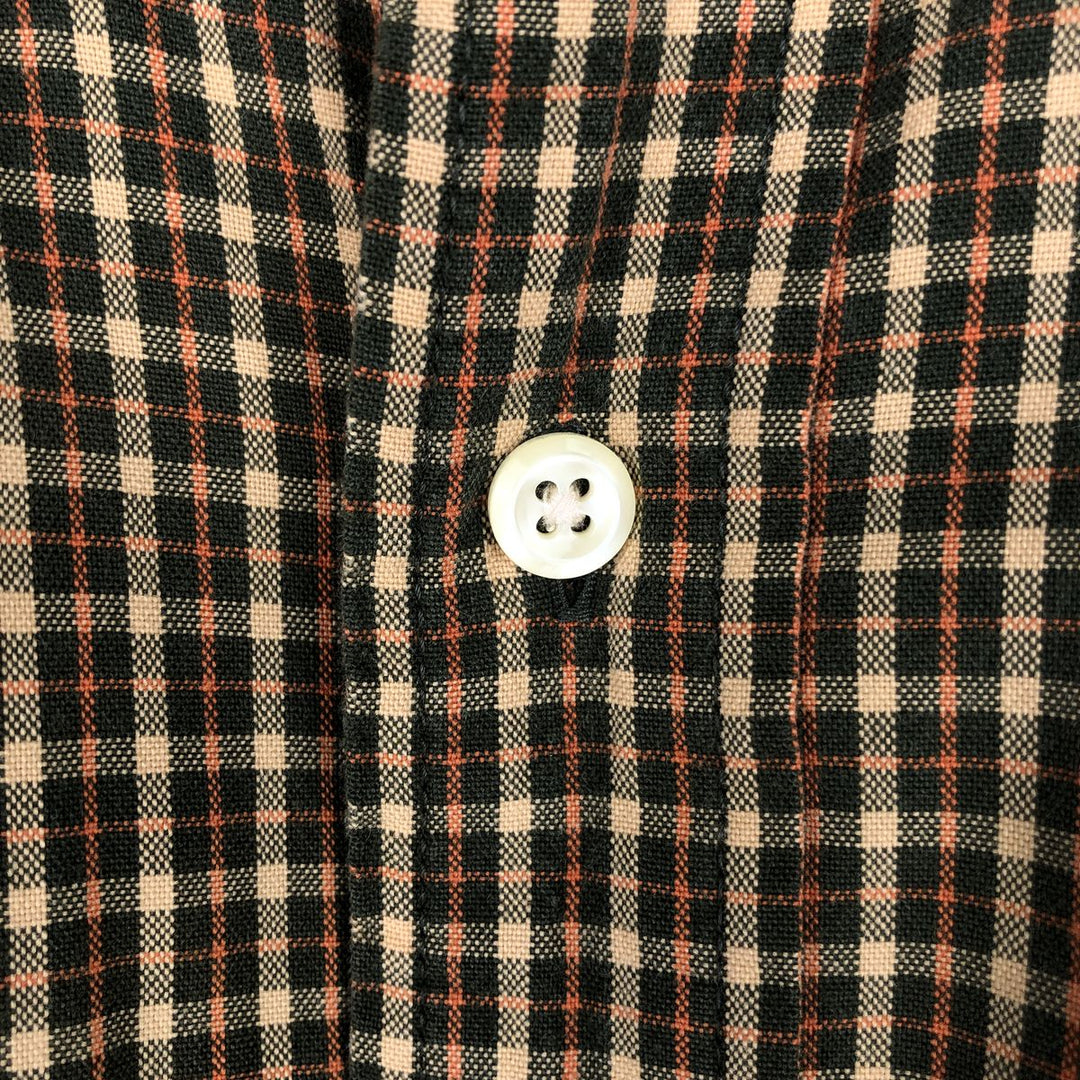 2000'S Eddie Bauer Short-Sleeve Button-Down Check Shirt, Men's Size L (approx.) cotton brown type Vintage Second Hand