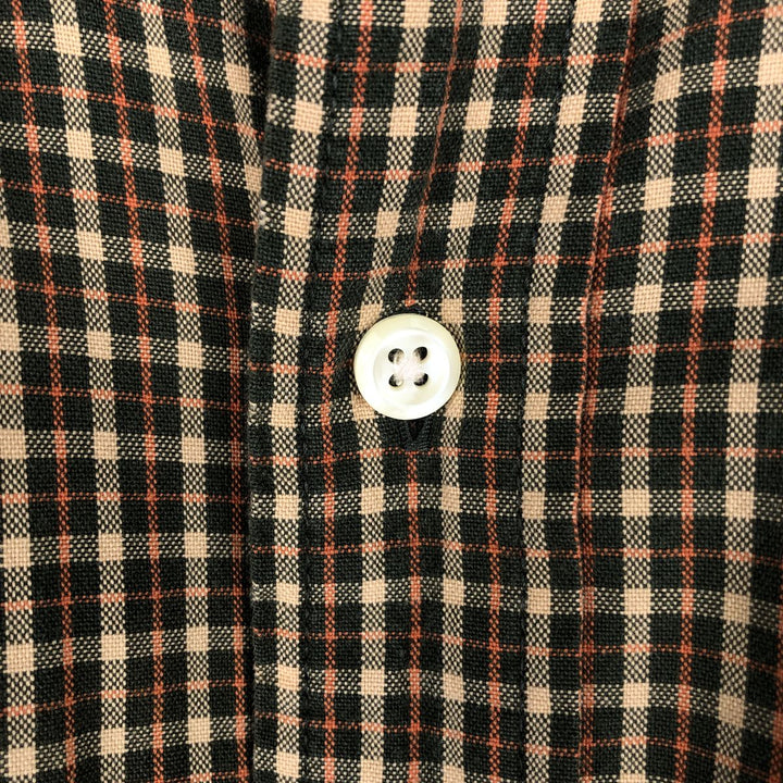 2000'S Eddie Bauer Short-Sleeve Button-Down Check Shirt, Men's Size L (approx.) cotton brown type Vintage Second Hand