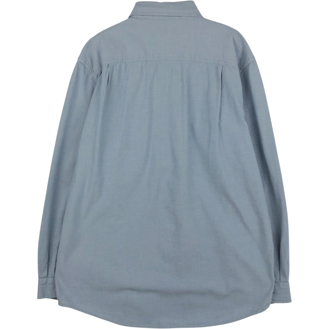 Carhartt Original Fit Long Sleeve Button-Down Work Shirt, Men's Size Medium cotton Blue type light blue Vintage Second Hand