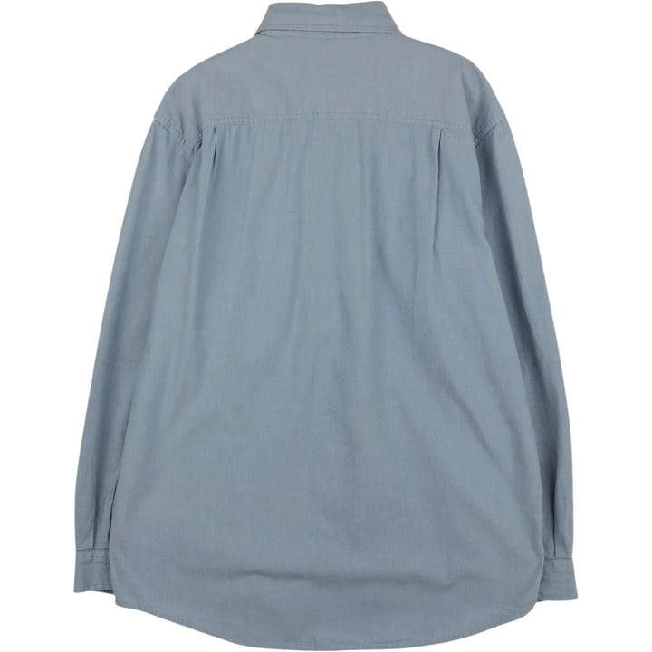 Carhartt Original Fit Long Sleeve Button-Down Work Shirt, Men's Size Medium cotton Blue type light blue Vintage Second Hand