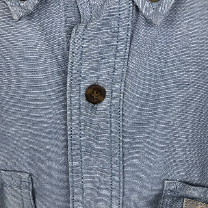 Carhartt Original Fit Long Sleeve Button-Down Work Shirt, Men's Size Medium cotton Blue type light blue Vintage Second Hand