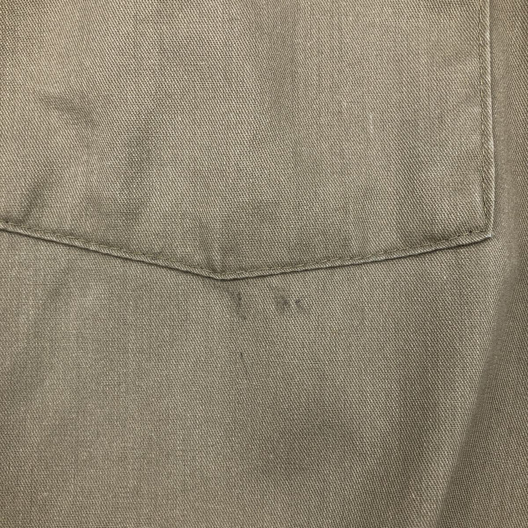 Dickies Long Sleeve Work Shirt, Men's XL Size polyester Beige type Vintage Second Hand