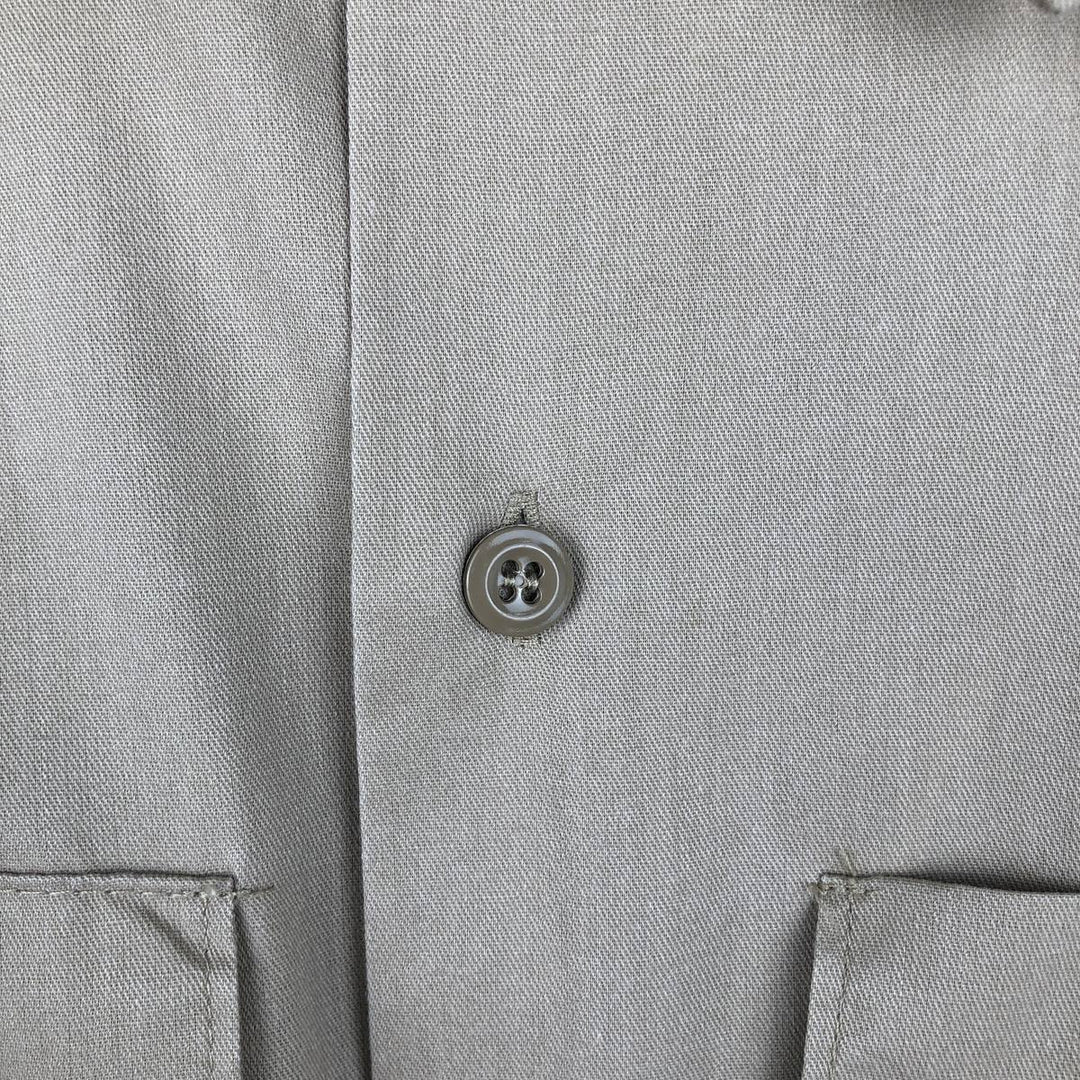 Dickies Long Sleeve Work Shirt, Made in USA, Men's Size L polyester Beige type Vintage Second Hand