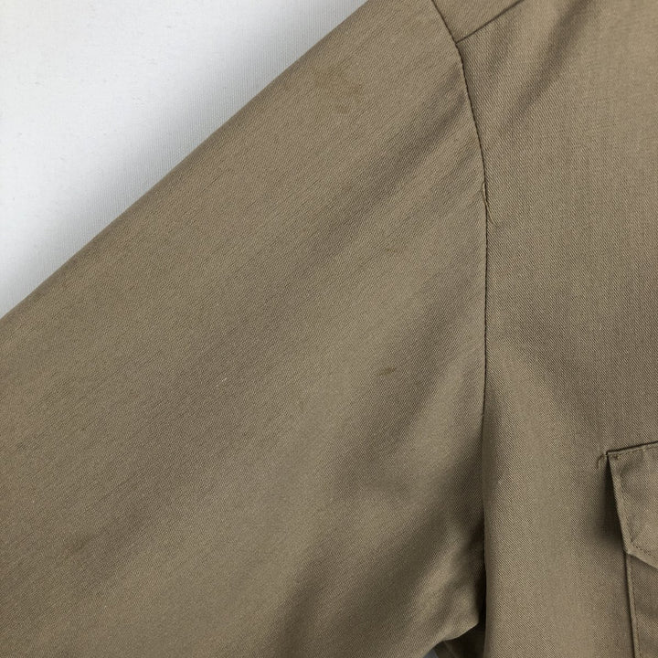 Dickies Long Sleeve Work Shirt, Made in USA, Men's Size L polyester Beige type Vintage Second Hand