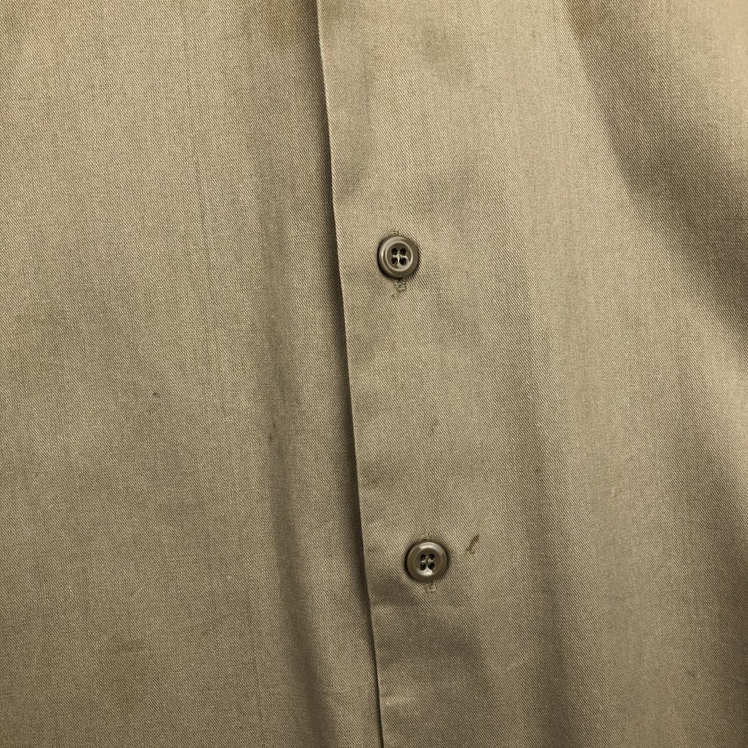 Dickies Long Sleeve Work Shirt, Made in USA, Men's Size L polyester Beige type Vintage Second Hand
