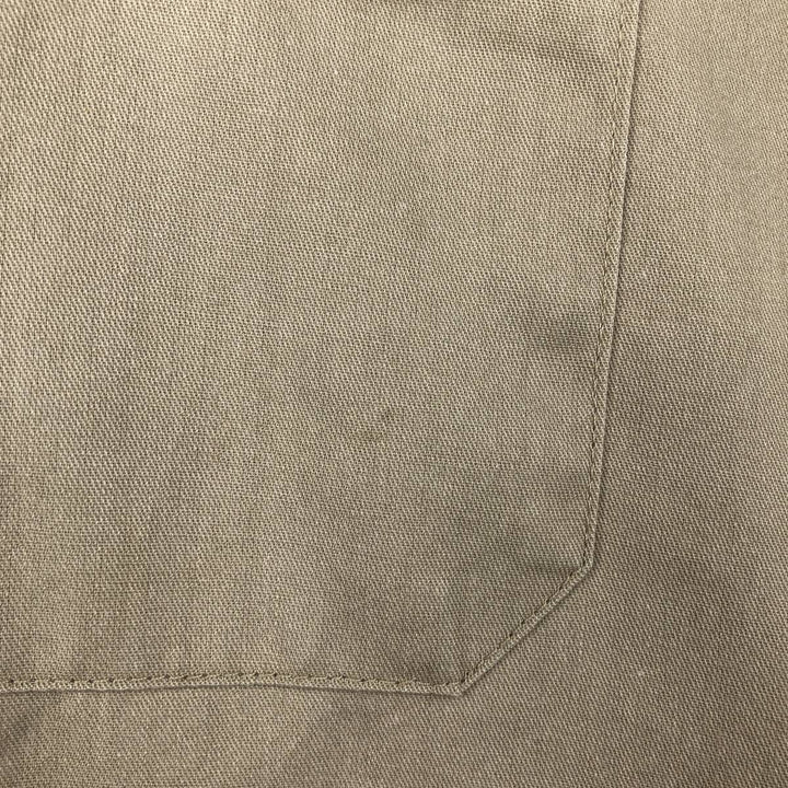Dickies Long Sleeve Work Shirt, Made in USA, Men's Size L polyester Beige type Vintage Second Hand