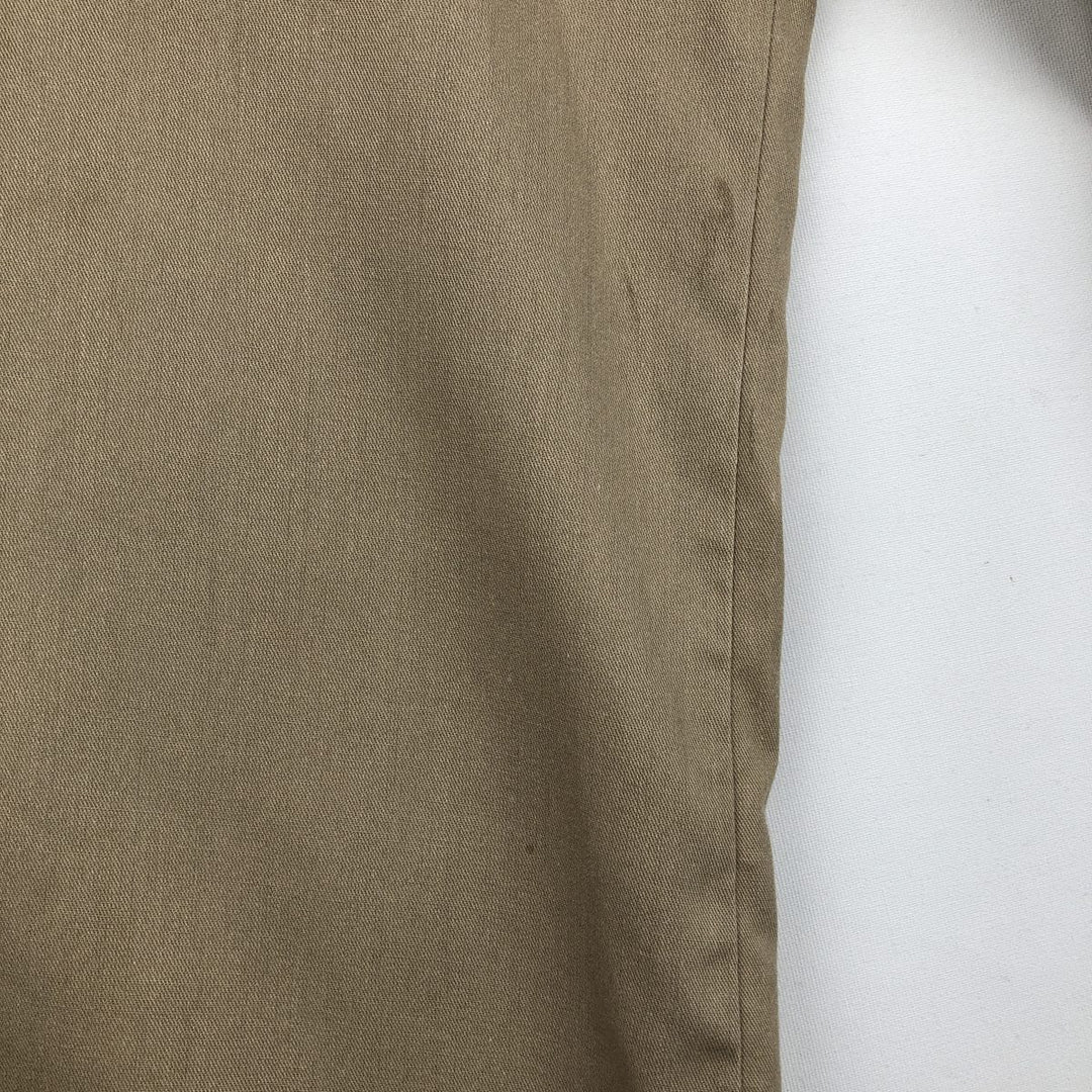 Dickies Long Sleeve Work Shirt, Made in USA, Men's Size L polyester Beige type Vintage Second Hand