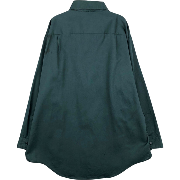 70'S Big Mac Long-Sleeve Work Shirt, Men's Size XL (Equivalent), Vintage polyester Green type dark green Vintage Second Hand