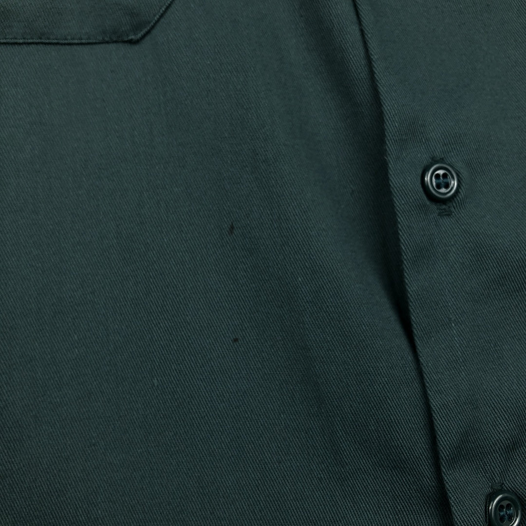 70'S Big Mac Long-Sleeve Work Shirt, Men's Size XL (Equivalent), Vintage polyester Green type dark green Vintage Second Hand
