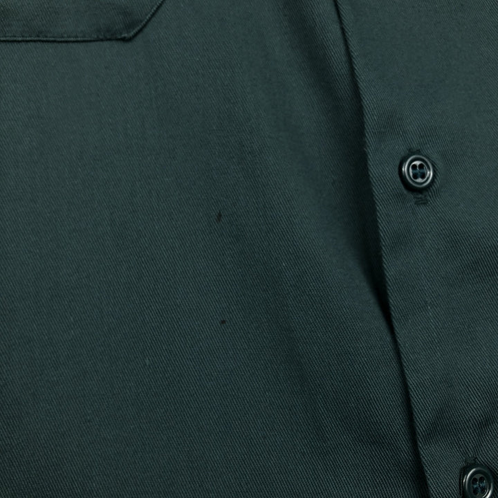 70'S Big Mac Long-Sleeve Work Shirt, Men's Size XL (Equivalent), Vintage polyester Green type dark green Vintage Second Hand