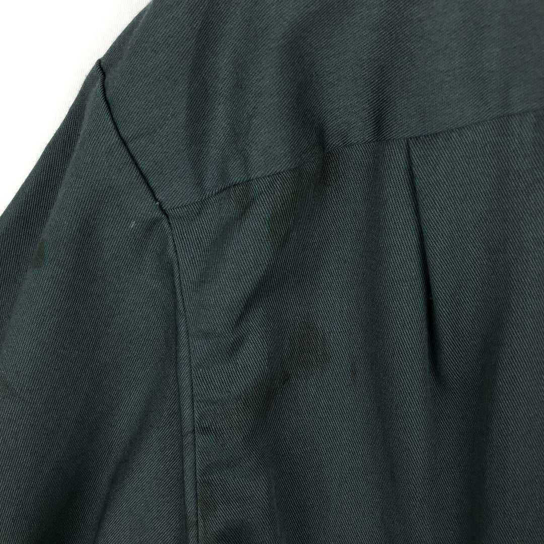 70'S Big Mac Long-Sleeve Work Shirt, Men's Size XL (Equivalent), Vintage polyester Green type dark green Vintage Second Hand