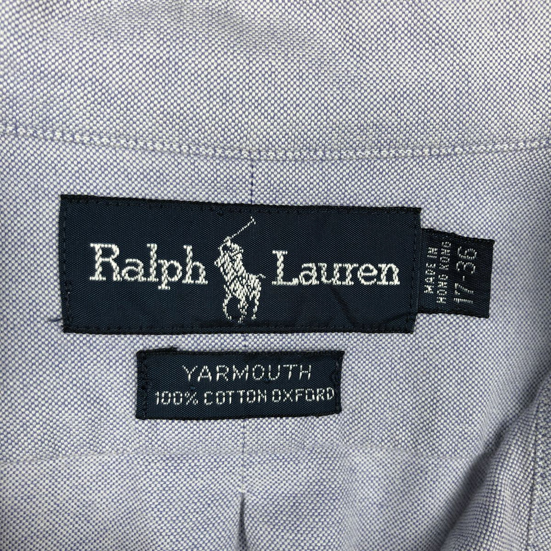 Ralph Lauren YARMOUTH long sleeve button down shirt, men's XL size cotton blue type Vintage Second Hand