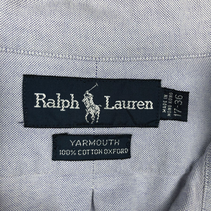 Ralph Lauren YARMOUTH long sleeve button down shirt, men's XL size cotton blue type Vintage Second Hand