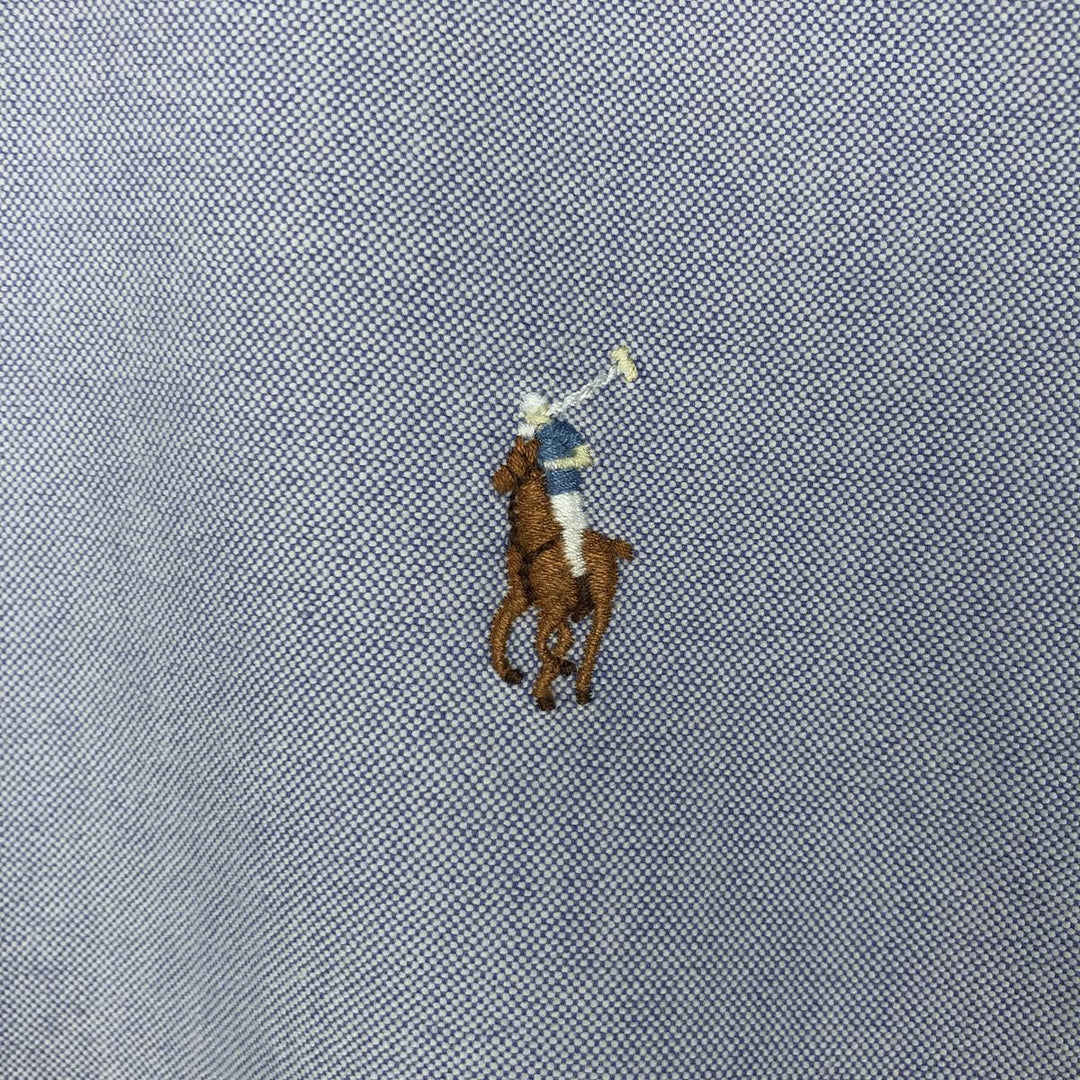 Ralph Lauren YARMOUTH long sleeve button down shirt, men's XL size cotton blue type Vintage Second Hand