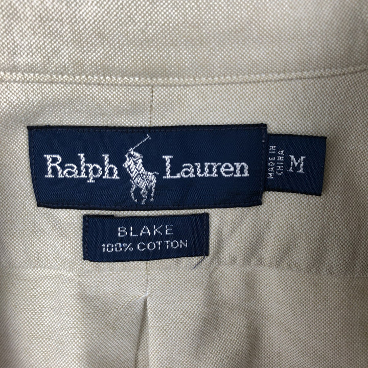 Ralph Lauren BLAKE long sleeve button down shirt, men's size M cotton Beige type Vintage Second Hand