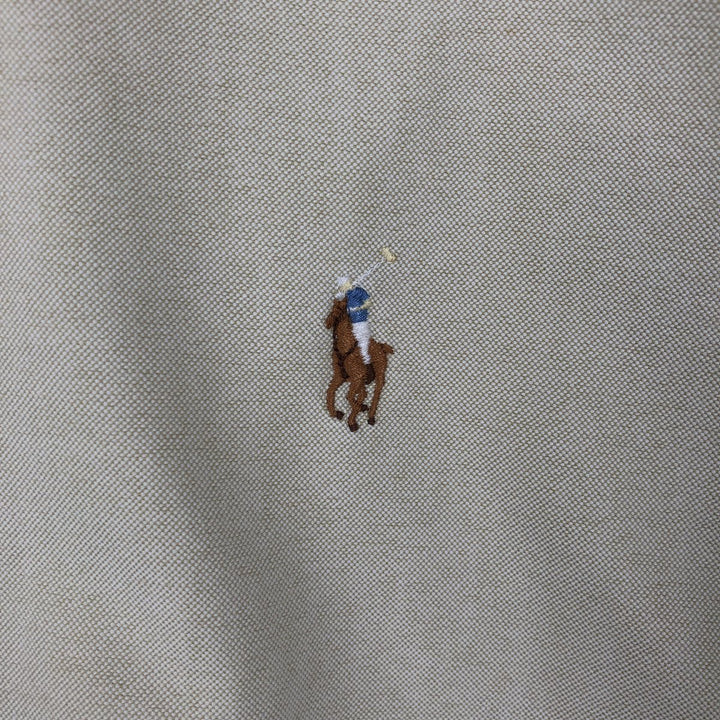 Ralph Lauren BLAKE long sleeve button down shirt, men's size M cotton Beige type Vintage Second Hand