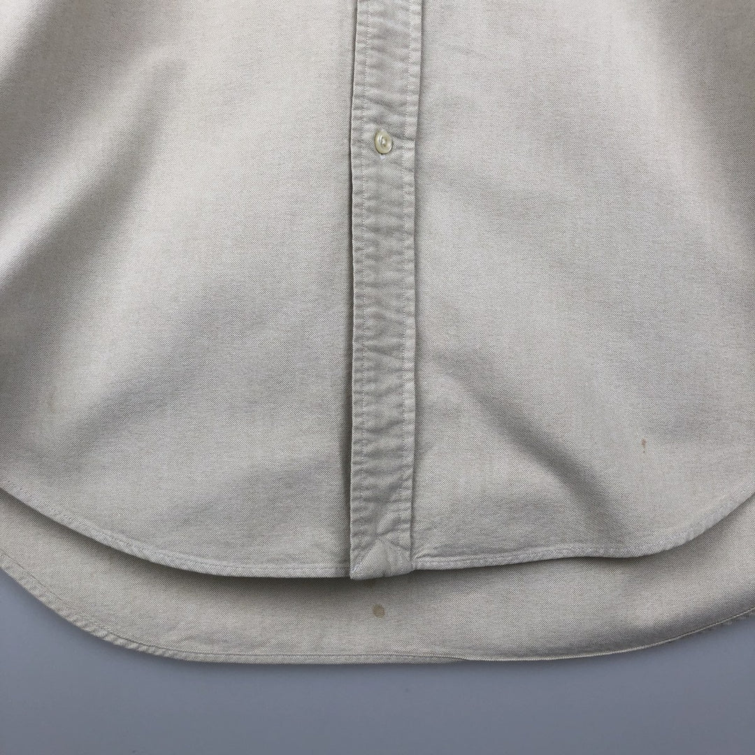 Ralph Lauren BLAKE long sleeve button down shirt, men's size M cotton Beige type Vintage Second Hand