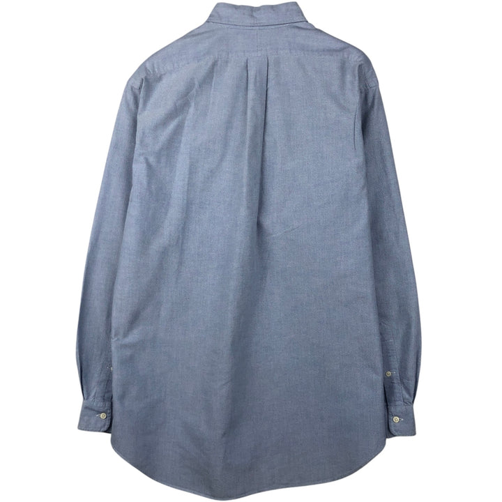 Ralph Lauren long sleeve button down shirt, men's size L cotton blue type Vintage Second Hand