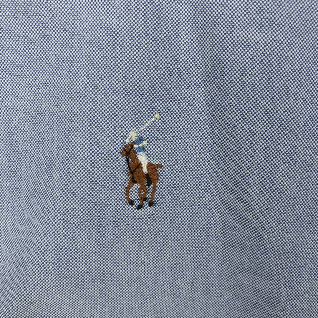 Ralph Lauren long sleeve button down shirt, men's size L cotton blue type Vintage Second Hand