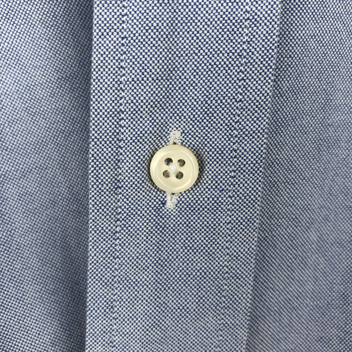 Ralph Lauren long sleeve button down shirt, men's size L cotton blue type Vintage Second Hand