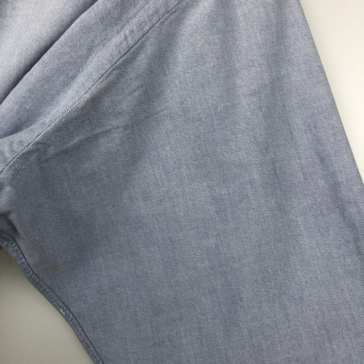 Ralph Lauren long sleeve button down shirt, men's size L cotton blue type Vintage Second Hand