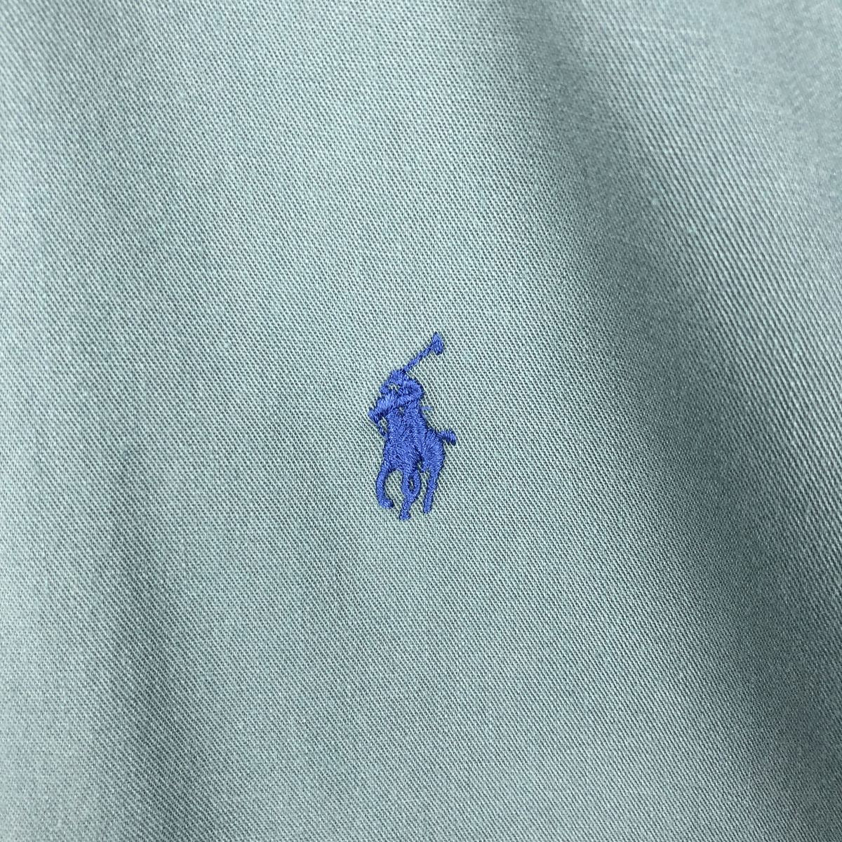 Ralph Lauren BLAIRE long sleeve button down shirt, men's size L cotton blue type Vintage Second Hand