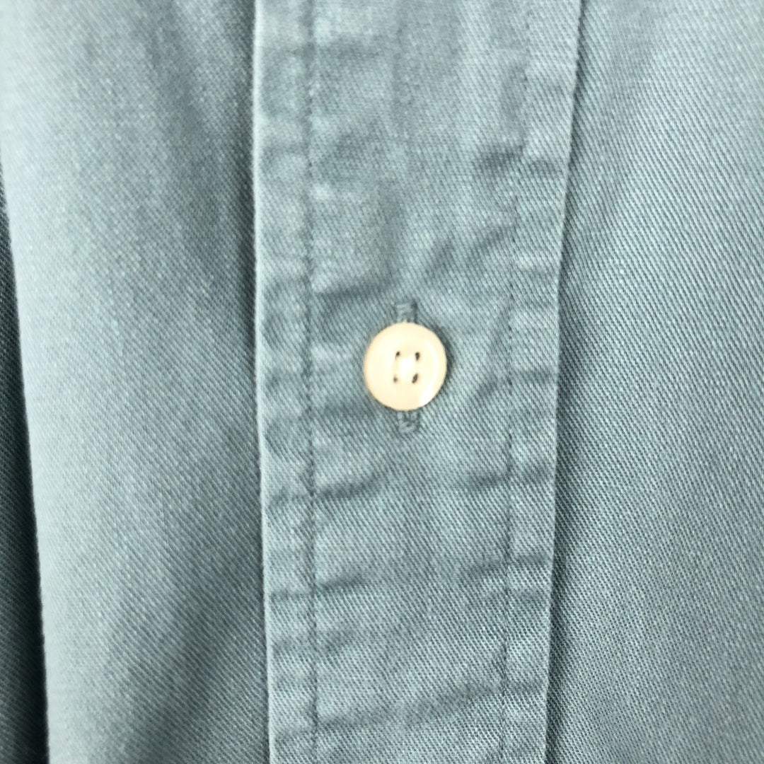 Ralph Lauren BLAIRE long sleeve button down shirt, men's size L cotton blue type Vintage Second Hand