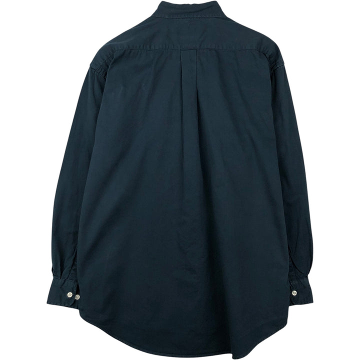 Ralph Lauren BLAKE long sleeve button down shirt, men's size L cotton navy blue type Vintage Second Hand