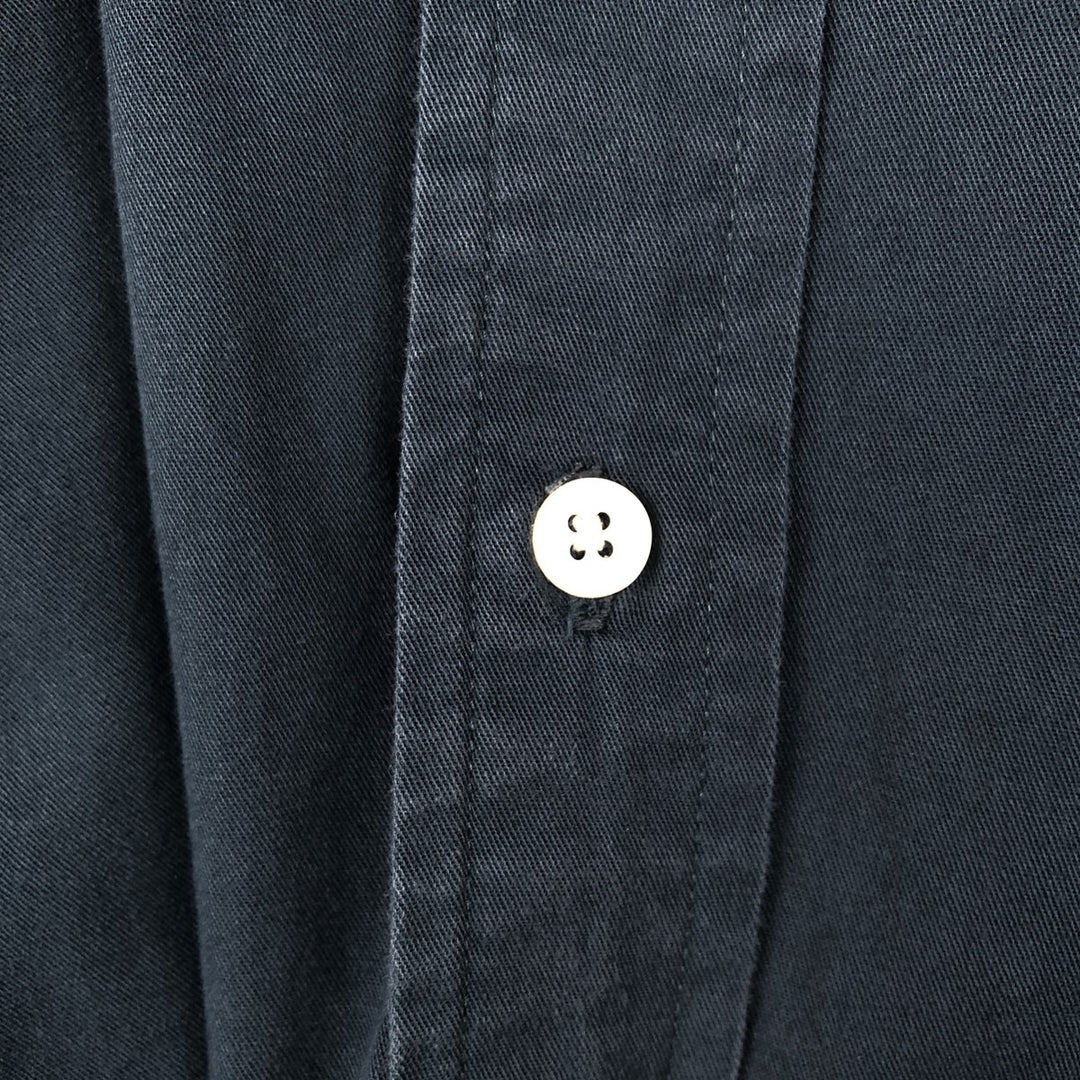 Ralph Lauren BLAKE long sleeve button down shirt, men's size L cotton navy blue type Vintage Second Hand