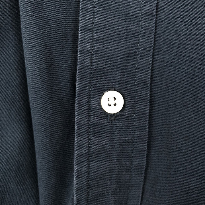 Ralph Lauren BLAKE long sleeve button down shirt, men's size L cotton navy blue type Vintage Second Hand