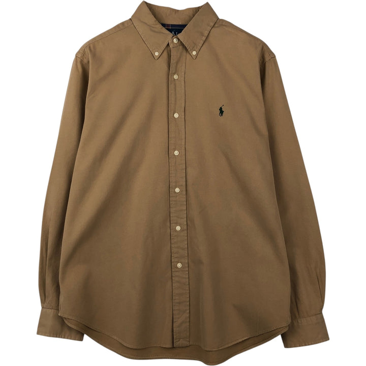 Ralph Lauren Classic Fit Long Sleeve Button Down Shirt, Men's Size L cotton Beige type Vintage Second Hand