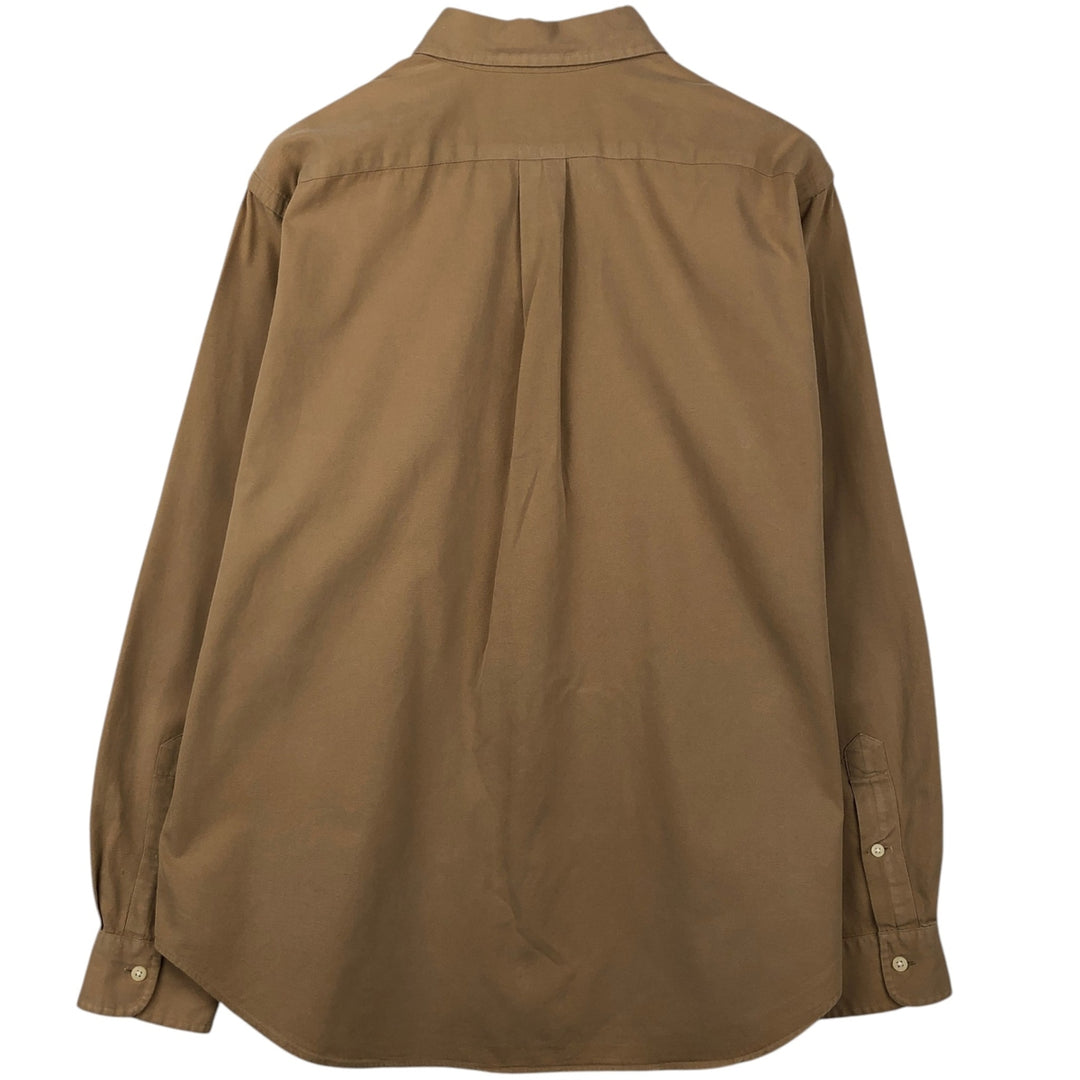 Ralph Lauren Classic Fit Long Sleeve Button Down Shirt, Men's Size L cotton Beige type Vintage Second Hand