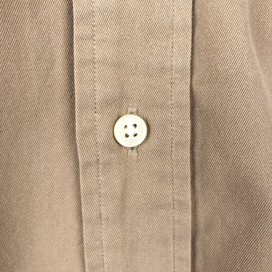 Ralph Lauren Classic Fit Long Sleeve Button Down Shirt, Men's Size L cotton Beige type Vintage Second Hand