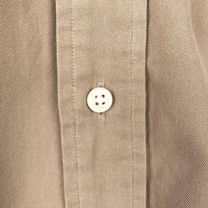 Ralph Lauren Classic Fit Long Sleeve Button Down Shirt, Men's Size L cotton Beige type Vintage Second Hand