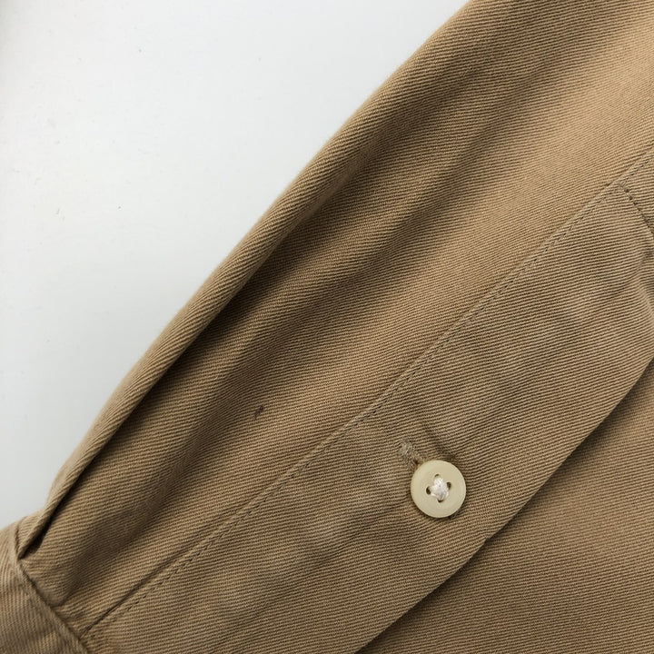 Ralph Lauren Classic Fit Long Sleeve Button Down Shirt, Men's Size L cotton Beige type Vintage Second Hand