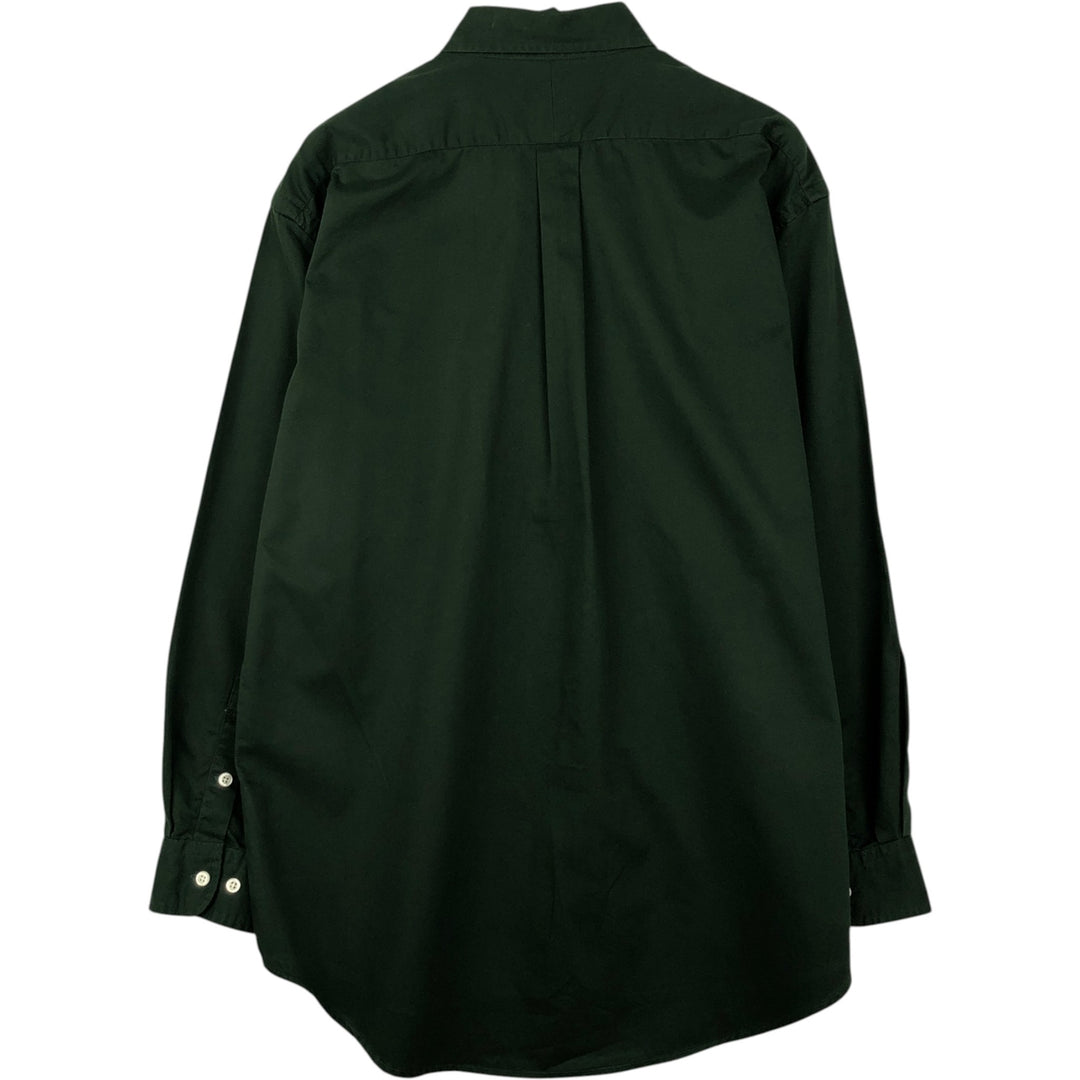 Ralph Lauren BLAKE long sleeve button down shirt, men's size L cotton green type Vintage Second Hand