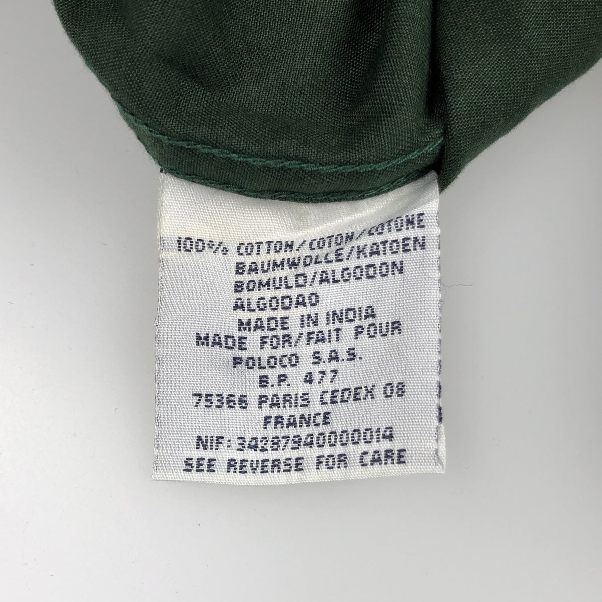 Ralph Lauren BLAKE long sleeve button down shirt, men's size L cotton green type Vintage Second Hand