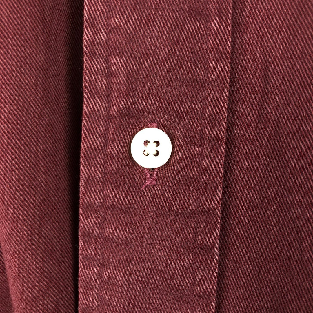 Ralph Lauren BLAIRE long sleeve button down shirt, men's XL size cotton Red type red-purple Vintage Second Hand