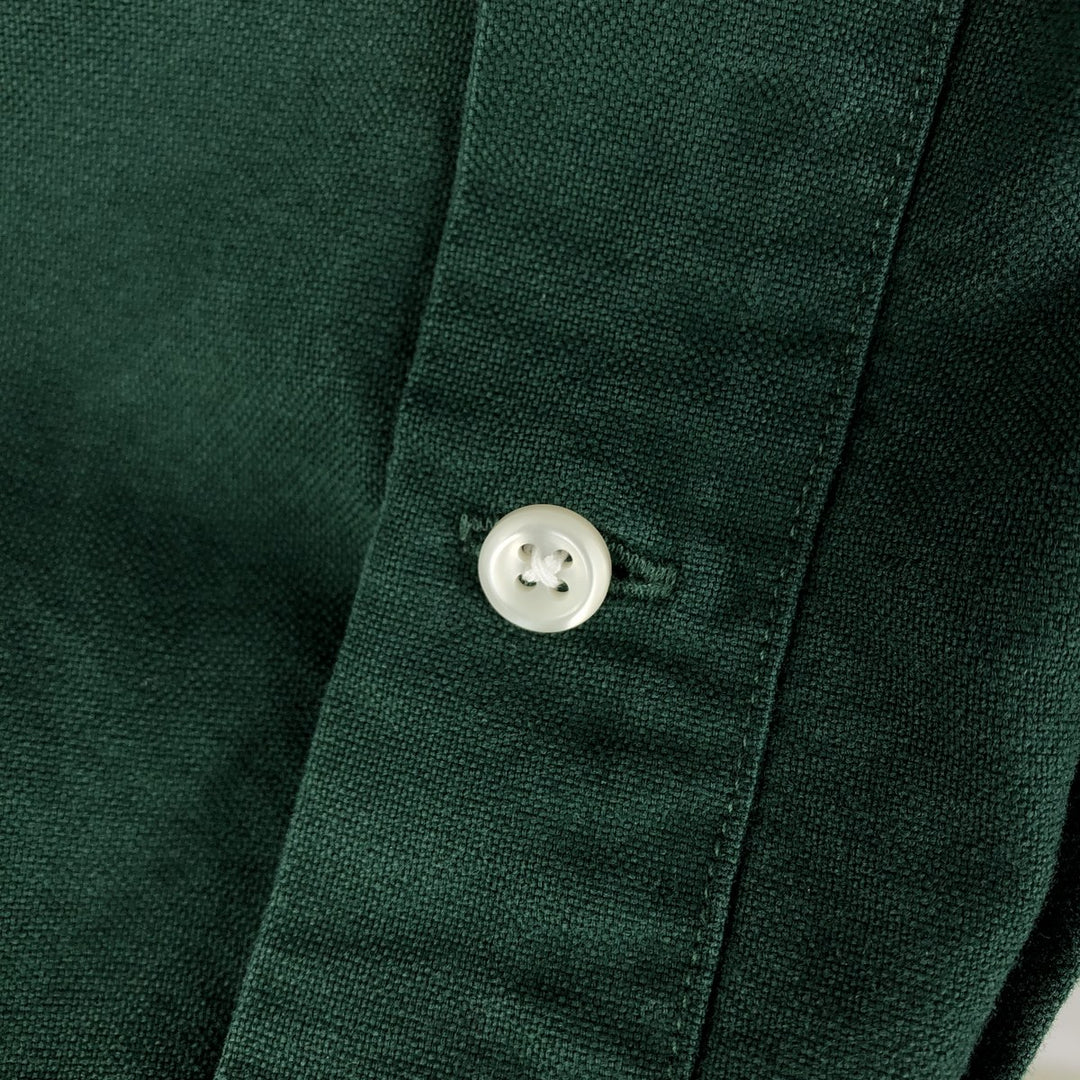 Ralph Lauren BLAKE long sleeve button down shirt, men's XL size cotton green type Vintage Second Hand