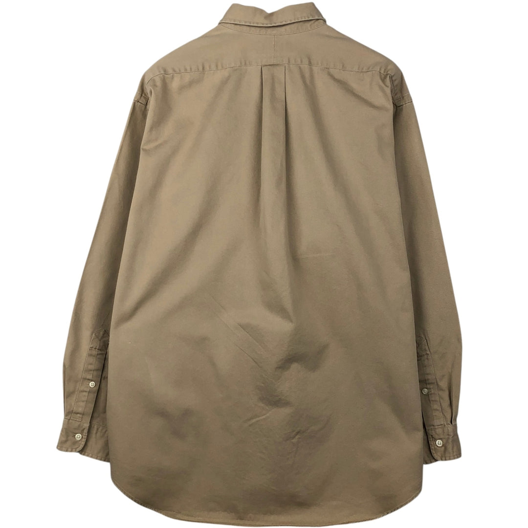 Ralph Lauren BLAKE long sleeve button down shirt, men's XL size cotton Beige type Vintage Second Hand