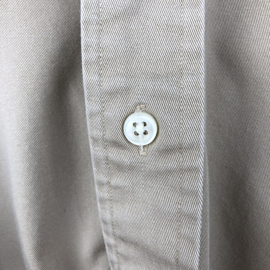 Ralph Lauren BLAKE long sleeve button down shirt, men's XL size cotton Beige type Vintage Second Hand