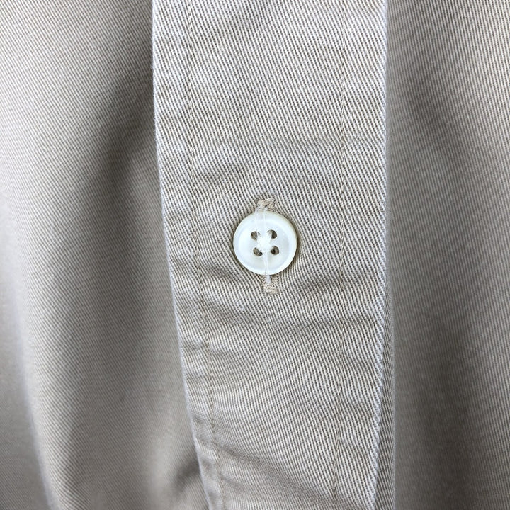 Ralph Lauren BLAKE long sleeve button down shirt, men's XL size cotton Beige type Vintage Second Hand