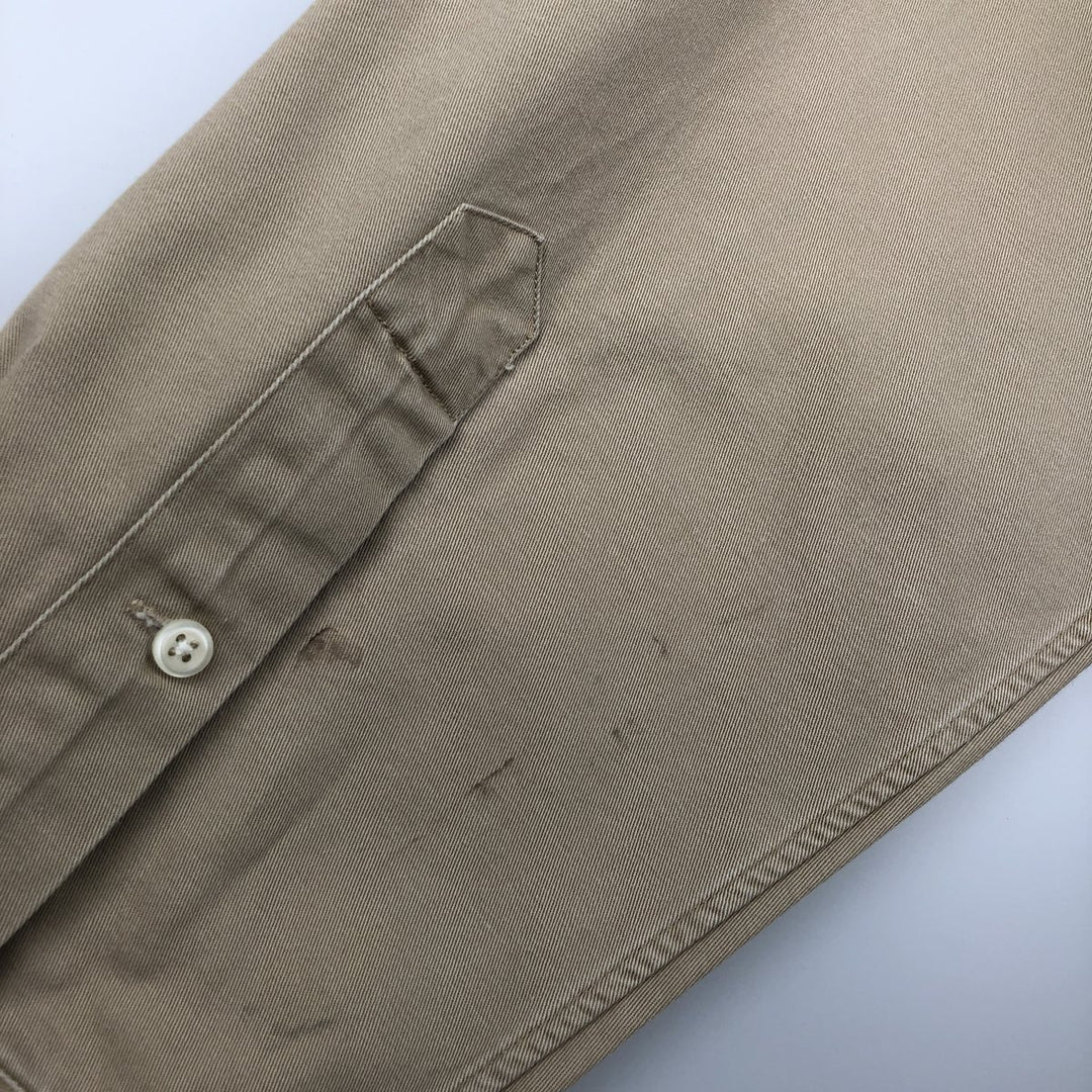 Ralph Lauren BLAKE long sleeve button down shirt, men's XL size cotton Beige type Vintage Second Hand
