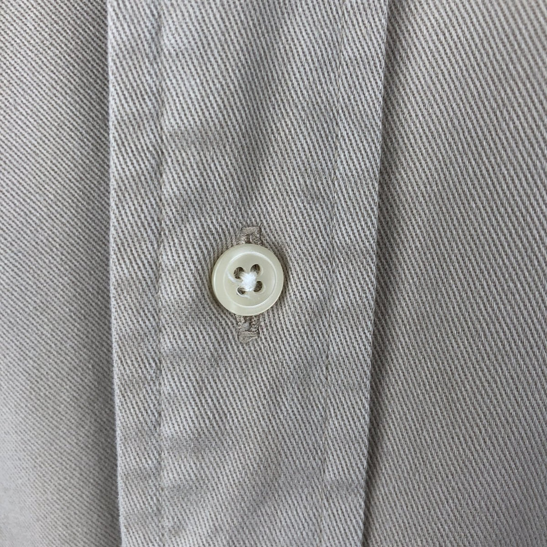 Ralph Lauren BLAKE long sleeve button down shirt, men's XL size cotton Beige type Vintage Second Hand