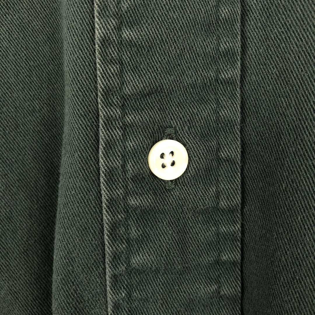Ralph Lauren BLAKE long sleeve button down shirt, men's XL size cotton Khaki type Vintage Second Hand