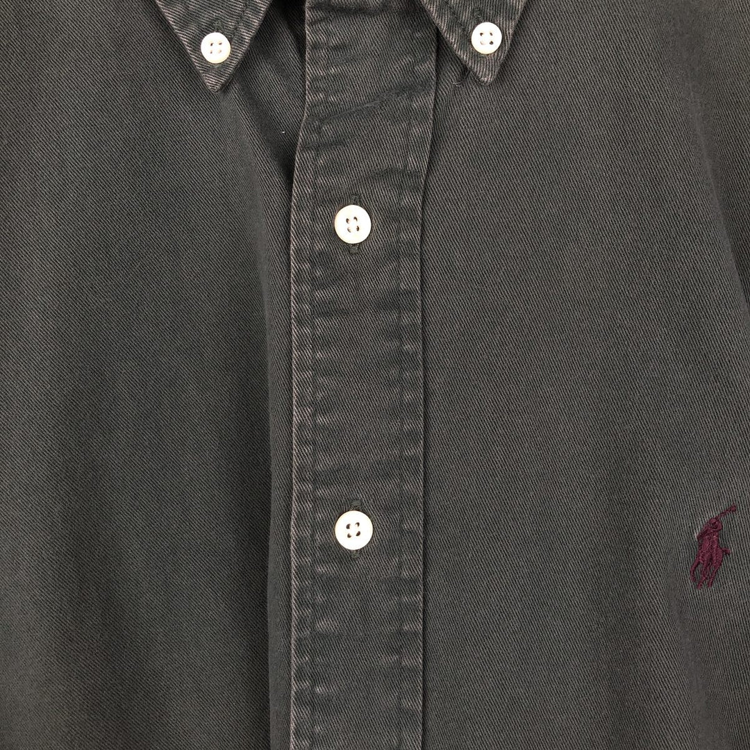 Ralph Lauren BLAKE long sleeve button down shirt, men's XL size cotton Khaki type Vintage Second Hand
